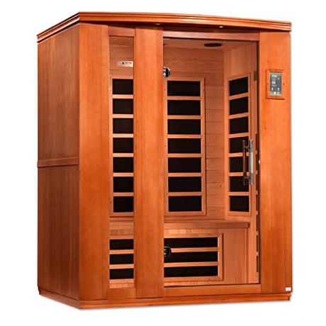 Dynamic Lugano 3-Person Low EMF (Under 8MG) FAR Infrared Sauna (Canadian Hemlock) DYNAMIC SAUNAS