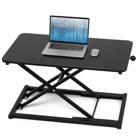 Rxrpexjke Height Adjustable Standing Desk Converter,Keyboard Riser for Stand Up Desk Riser,Computer Keyboard Stand for Desktop,Computer Workstations Home Office Portable Table Black Size 23.6 Inch Rxrpexjke