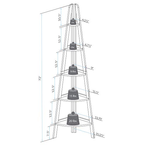 Casual Home Espresso 5-Shelf Corner Ladder Bookcase for Stylish Storage - WoodArtSupply