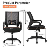 PayLessHere Home Office Chair Desk Computer Chair Adjustable Ergonomic Lumbar Support Armrest Executive with High Density Mesh 360 Degree Swivel Chair for Men Women Adults, Black PayLessHere