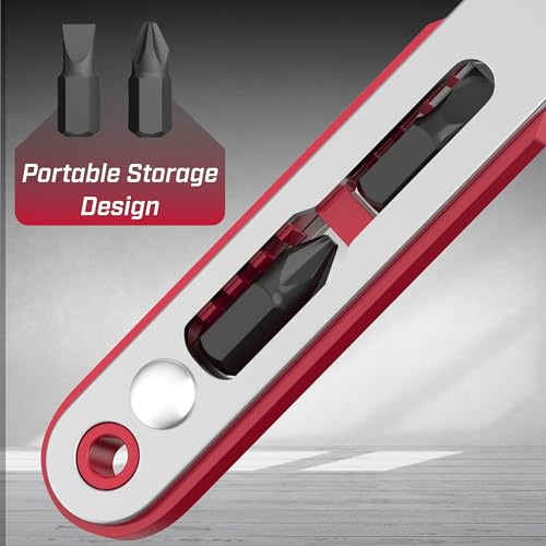 Bates- Mini Ratchet Wrench Screwdriver, 1/4" Magnetic 90 Degree Screwdriver, Low Profile Ratchet, Right Angle Screwdriver Low Profile Screwdriver, Small Ratchet, Angled Screwdriver for Tight Spaces Bates Choice