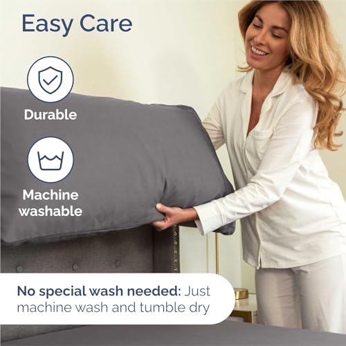King Size 4 Piece Sheet Set - Comfy Breathable & Cooling Bed Sheets Set - Hotel Luxury Bedding for Women, Men, Kids, Teens, Boys & Girls - Deep Pockets, Ultra-Soft, Wrinkle Free - Oeko-Tex - Dark Grey CGK Unlimited