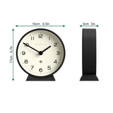 NEWGATE® M Mantel Silent Sweep Mantel Clock - 'No Tick' - A Modern Mantelpiece Clock - Small Clock Mantel Clocks - Minimalist Dial - (Black) NEWGATE