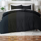 Bare Home Bedding Duvet Cover Queen Size - Premium 1800 Super Soft Collection - Lightweight, Cooling Duvet Cover - Soft Breathable Bedding (Queen, Black) Bare Home