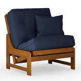 Nirvana Futons Arden Armless Style Chair and Navy Blue Cushion Set Nirvana Futons