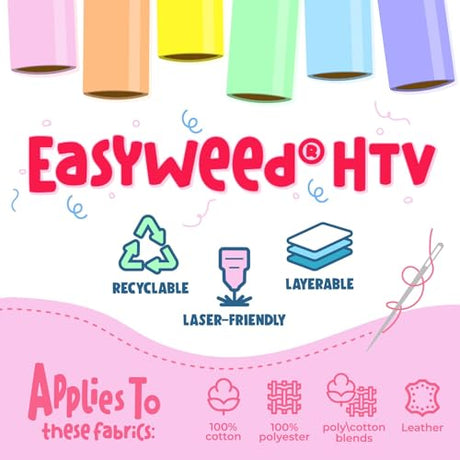Siser EasyWeed Heat Transfer Vinyl 11.8" x 15ft Roll (Black) - Compatible with Siser, Cricut, Silhouette and Other Craft/Professional Cutters - CPSIA Certified Siser