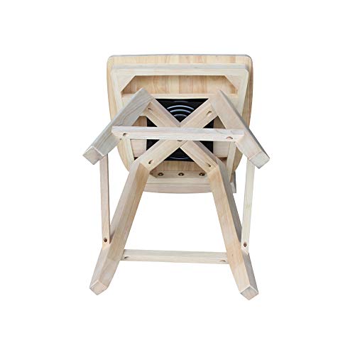 International Concepts Counter Stool, 24", Unfinished - WoodArtSupply