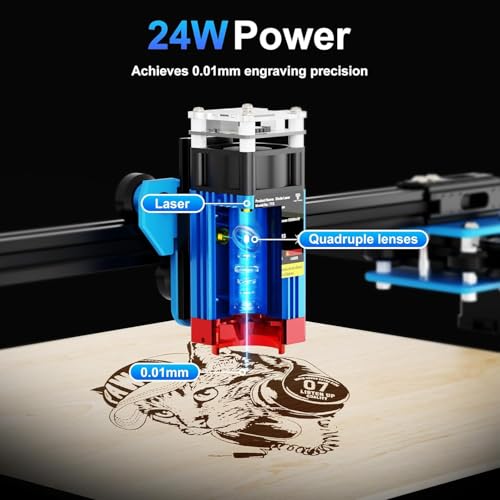 Twotrees TTS-55 Pro Laser Engraver 5500mW Laser Engraving Machine,Laser Cutter,30000mm/min Speed,0.08mm Laser Spot Engraver Machine for DIY,Wood,Metal,Acrylic,Glass,Stainless Steel Twotrees