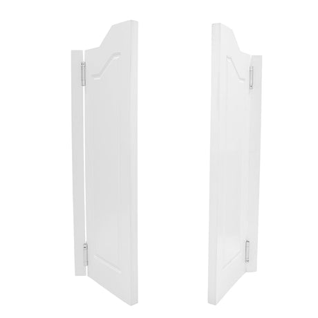 Swinging Doors Cafe Doors, Cafe Saloon Doors, Interior Wood Door Swing Door with Metal Hinges, Bar Saloon Swinging Doors for Kitchen Stairs Bedroom Entrance Partition (White A, 29.92x41.93in) Pinelicorn
