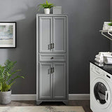 Crosley Furniture Tara Pantry, Distressed Gray Crosley Furniture