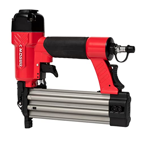 Arrow PT18G Gauge Oil-Free Pneumatic Brad Nailer - Small Light Trim and Interior Molding Work, Operates Up to 100psi Compression Unit, Fits 5/8", 3/4", 1", 1.5", 2" Brad Nails - WoodArtSupply