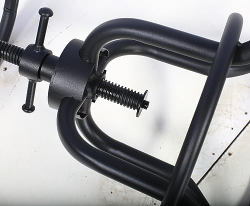 Diwhy Industrial Vintage Bar Stool,Kitchen Counter Height Adjustable Screw Stool,Swivel Bar Stool,Metal Wood Stool,27 Inch,Fully Welded Set of 2 Diwhy