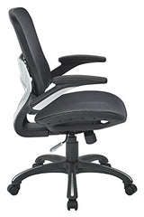 Office Star Ventilated Manager's Office Desk Chair with Breathable Mesh Seat and Back, Black Base, Black Office Star Products