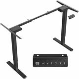 VIVO Electric Dual Motor Standing Desk Frame for 41 to 81 inch Table Tops, Frame Only, Ergonomic Standing Height Adjustable Base with Push Button Memory Controller, Black, DESK-V122EB VIVO
