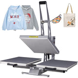 Auto Heat Press Machine, Commercial Heat Transfer Machine, 16x24 inch Dual Platen T Shirt Press Machine, 110V 2000W Heat Transfer Printer for Fabric, Ceramic (16x24 Semi-Auto) CTOSPOATO