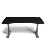 Arozzi Arena Ultrawide Curved Gaming and Office Desk with Full Surface Water Resistant Desk Mat with 3 Custom Monitor Mount Cut Outs and Under The Desk Cable Management Netting - Frozen Grey Arozzi