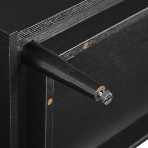 Crosley Furniture Liam Turntable Record Player Stand with Storage for Vinyl Records, Mid Century Modern, Black Crosley Furniture