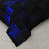 Nttopship Red and Blue Checkered Comforter Set Twin Honeycomb Bedding Sets 3PCS for Kids Teen Adult Boy Room Decor Ultra-Soft Lightweight Microfiber 1 Comforter with 2 Pillowcases Nttopship