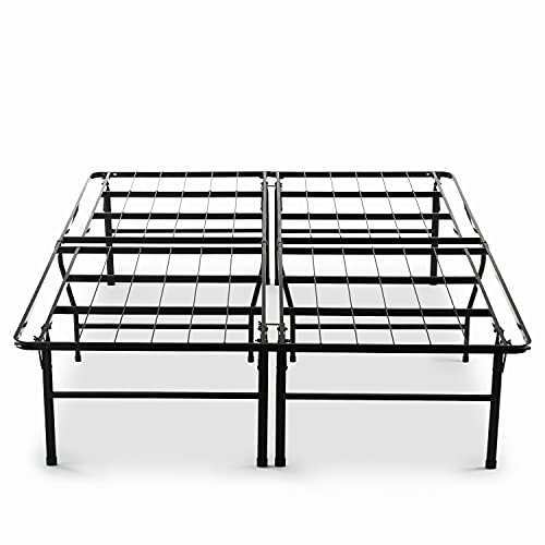 ZINUS Heavy Duty 18 Inch Metal Platform Bed Frame - Sturdy Mattress Foundation with Underbed Storage, King, Black - WoodArtSupply