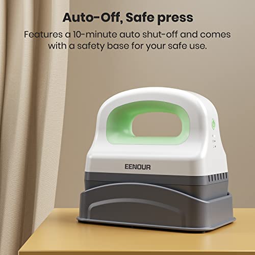 EENOUR Hat Press Machine, Mini Heat Press for Caps with 3 Heating Levels & Auto-Off, Handheld Cap Easy Press with 3"×5.5" Arched Heating Plate for 6-8 Hat Size, 19-26 Girth EENOUR