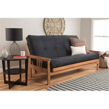 Kodiak Furniture Cotton and Foam Full-Size Futon 7" Mattress in Suede Black-Frame Not Included Kodiak Furniture
