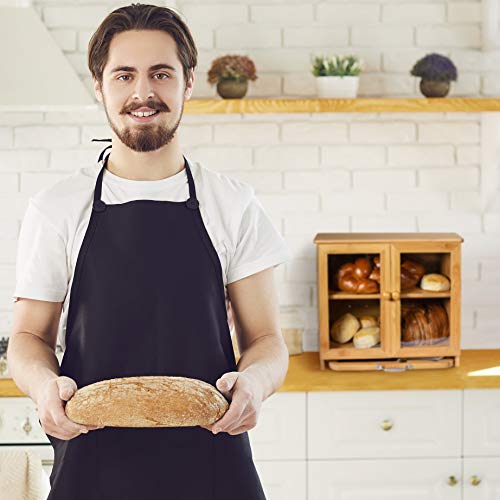 LuvURkitchen Large Wooden Bread Box For Kitchen Countertop, Comes With Thick Bamboo Cutting Board And Stainless Steel Bread Knife. Rustic Bamboo Bread Box With Adjustable Shelf. (easy Self-assembly)