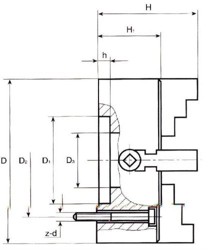 Accusize Industrial Tools 6'' 4-Jaw Independent Lathe Chucks, Plain Back, Semi-Steel Body, Including 1 Set Of Reversible Jaws, 0557-0006 Accusize Industrial Tools