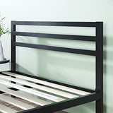 Zinus Mia King Metal Platform Bed Frame with Headboard and Wood Slat Support - No Box Spring Required, Easy Assembly in Black Zinus