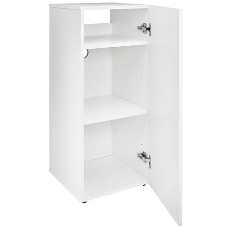 HelloReef 15 Gallon Aquarium Stand – Modern Design, Sturdy Build, Water Resistant Premium Finish, Storage Shelfs Included for Freshwater and Saltwater Tanks (White) HelloReef