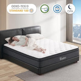Vantto King Size Mattress, 12 Inch Hybrid Memory Foam Mattress with Pocket Springs for Motion Isolation Pressure Relief, CertiPUR-US Vantto