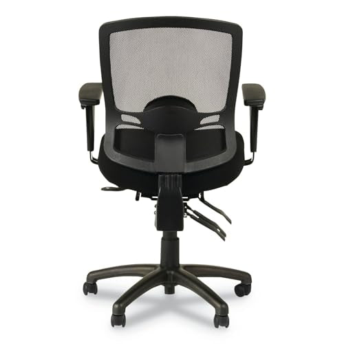 Alera Etros Series Petite Mid-Back Multifunction Mesh Chair, Black Alera