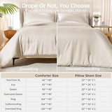 MUXHOMO Beige King Size Comforter Set, All Season Ultra Soft Down Alternative Bedding - 3 Piece Lightweight Bed Set Includes 1 Comforter (104"x90") and 2 Pillow Shams (20"x36") MUXHOMO