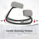 Giantex Ergonomic Kneeling Chair, Rocking Posture Chair with Padded Cushion, Knee Chair for Back Neck Pain Relief, Wooden Kneeling Desk Chair for Home Office Giantex