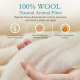 YOUR MOON Summer Lightweight Wool Comforter Twin Size- Breathable & Thin Duvet Insert for Hot Sleepers, 100% Australian Wool Filling 100GSM with Pure Cotton Shell (White) YOUR MOON