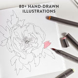 The Plant Lady: A Floral Coloring Book with Succulents and Flowers B Blue Star Press