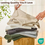 Bedlifes 100% French Pure Linen Sheets Queen Size Breathable and Cooling Flax Sheet Set Soft Durable and Moisture Wicking 16 Inch Deep Pocket-4 Piece(Queen,Linen) Bedlifes