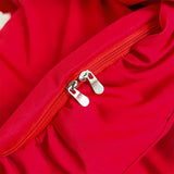 MOOWOO Christmas Chic Ruffle Lace Polyester Duvet Cover Set -Girl Red Bedding-2 Piece Twin Duvet Cover with Zipper Closure -Ultra Soft and Light Weight MOOWOO
