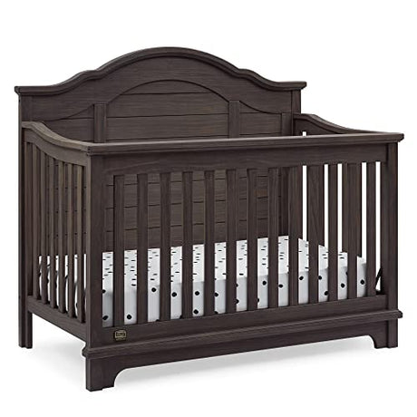 Delta Children Simmons Kids Asher 6-in-1 Convertible Crib with Toddler Rail, Rustic Grey Delta Children
