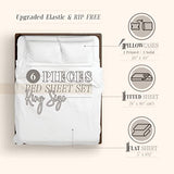 Elegant Comfort Amelia Paisley Printed 6-Piece Sheet Set, Deep Pocket 1500 Thread Count, Fade, Stain, and Wrinkle Resistant, Fitted Sheets with Smart Pockets, Paisley Sheet Set, King, Ash Gray Elegant Comfort