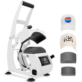 WERMAH Hat Heat Press, Hat Press Heat Machine for Caps with 2 Platens, White Hat Heat Press Machine for Caps with Non-Slip Base for Heat Transfer Vinyl WERMAH