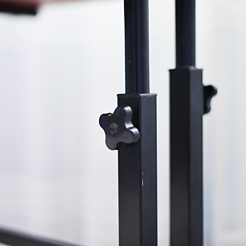 DlandHome Mobile Standing Desk Stand Up Desk Rolling Desk, Stand Sit Desk Mobile Computer Desk Adjustable Standing Desk 23.6inches Table Workstation Mobile Desk Cart Tray Black DlandHome