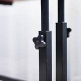 DlandHome Mobile Standing Desk Stand Up Desk Rolling Desk, Stand Sit Desk Mobile Computer Desk Adjustable Standing Desk 23.6inches Table Workstation Mobile Desk Cart Tray Black DlandHome