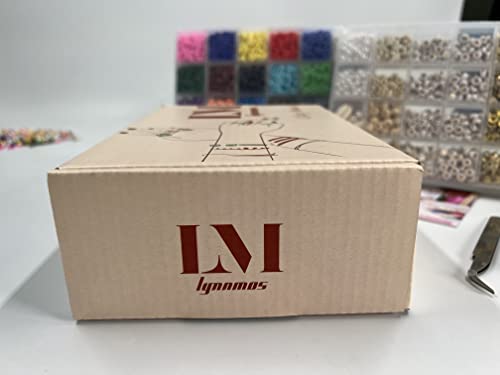 Lynnmos Clay Beads 8000 Pcs 2 Boxes Bracelet Making Kit - 24 Colors Polymer Clay Beads for Bracelet Making Set - Heishi Disc Beads for Jewelry Making kit with Charms and Gift Pack for Girls Lynnmos