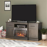 Ameriwood Home Gablewood Electric Fireplace & TV Console for TVs up to 65", Espresso Ameriwood Home