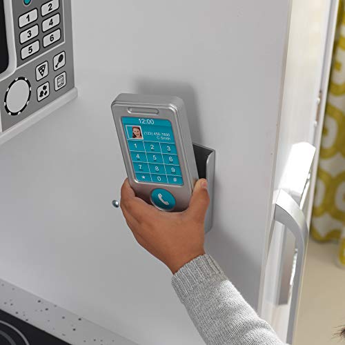 KidKraft Large Wooden Play Kitchen with Lights & Sounds, Icemaker, Play Phone, White, Gift for Ages 3+ KidKraft