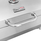 Royal Gourmet GT1001 Stainless Steel Portable Grill, 10000 BTU BBQ Tabletop Gas Grill with Folding Legs and Lockable Lid, Outdoor Camping, Deck and Tailgating, Silver Royal Gourmet
