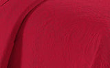 Linen Plus Embossed Coverlet Bedspread Set Oversized Solid Red Full/Queen Bed Cover Bedding New # Dana Linen Plus