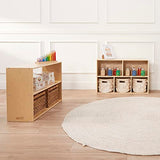 ECR4Kids Streamline 5-Compartment Storage Cabinet, 24in, Classroom Furniture, Natural ECR4Kids