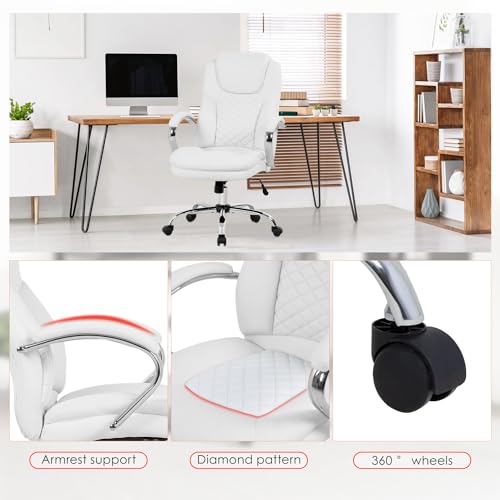 PayLessHere Ergonomic Office Chair Desk Chair Swivel Rolling Computer Chair Adjustable Executive Chair with High Back Cushion Lumbar Support and Armrest for Home and Office PayLessHere
