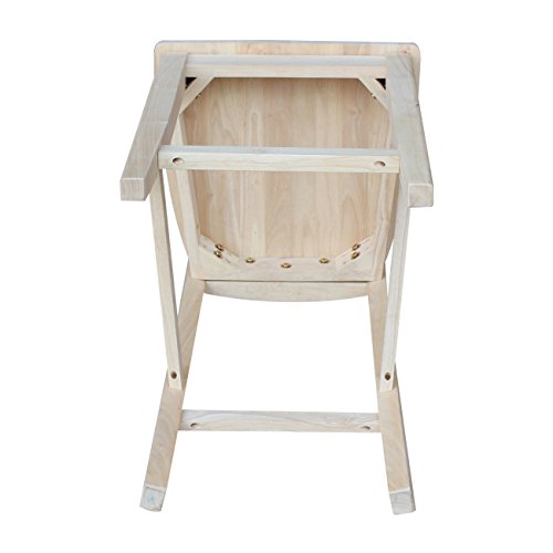 International Concepts Ava Stool Barstool, 24 inch - WoodArtSupply